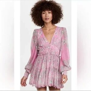 Hemant and Nandita shimmery Pink Floral Women's Dress